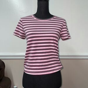 Wishful Park Stripe Crop Tee